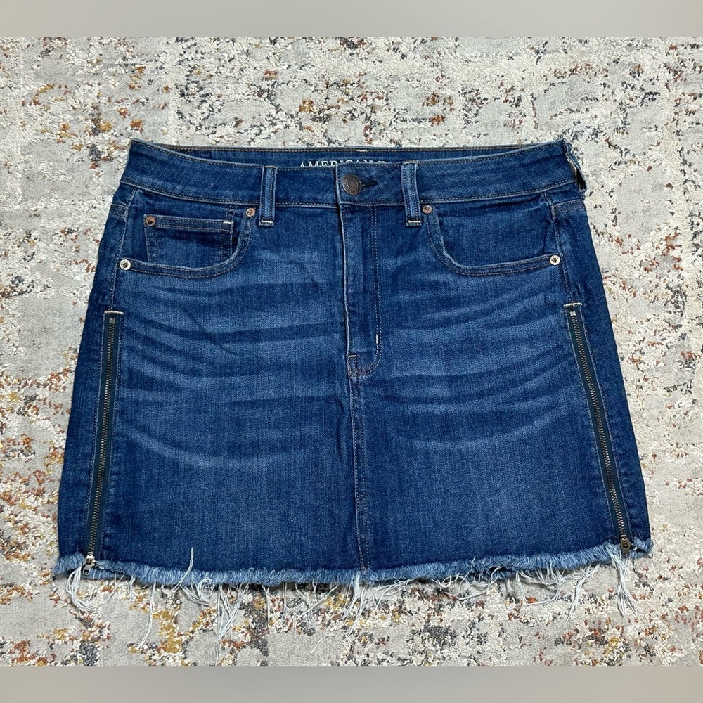 American Eagle Outfitters Dark Blue Denim Mini Skirt